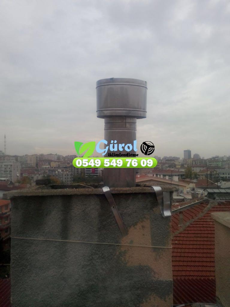 Havalandırma bacası Davlumbaz tahliye bacası Ankara baca çift evyeli tezgah çalışma tezgahı esmatik rüzgar gülü baca salyangozu davlumbaz havalandırma sistemleri kanalı baca